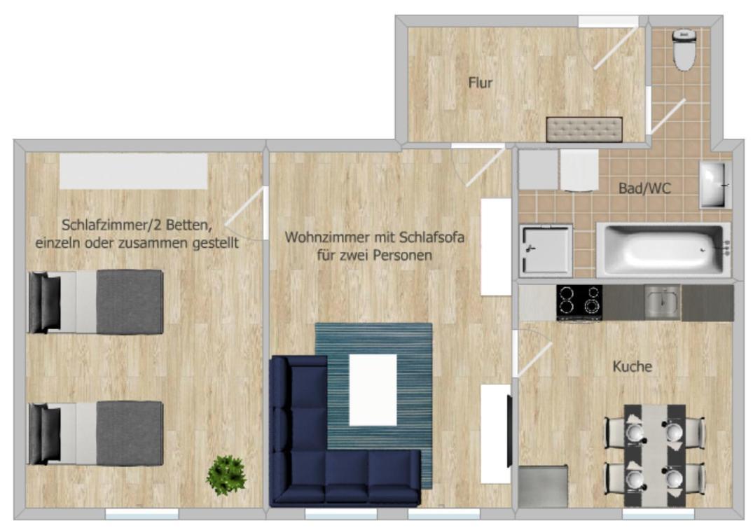 Zentral Und Ruhig In Chemnitz Apartment Екстериор снимка